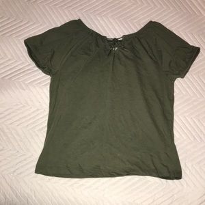 Old mabey Sage green tee shirt,size 10-12, warm but in great shape